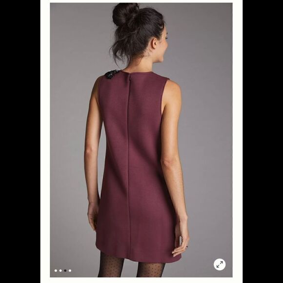 Anthropologie Sequined Shift Mini Dress size Medium - Picture 4 of 4